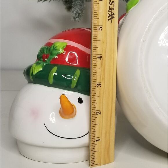 Ganz‎ Snowman Cookie Jar Christmas Holiday Decor Food Storage - Picture 9 of 16